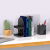 'Iron Arch' Black Bookend Set with Matching Storage Cup