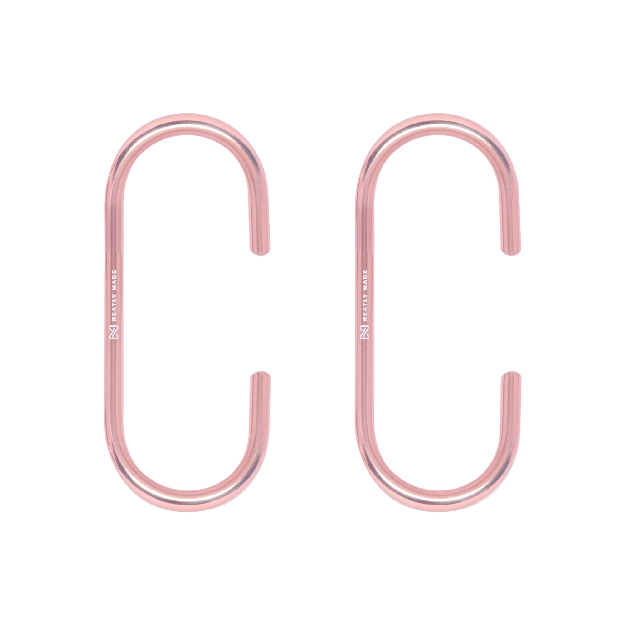 'C Hooks' For Closet Organization 2-Pack, Rose Gold Color